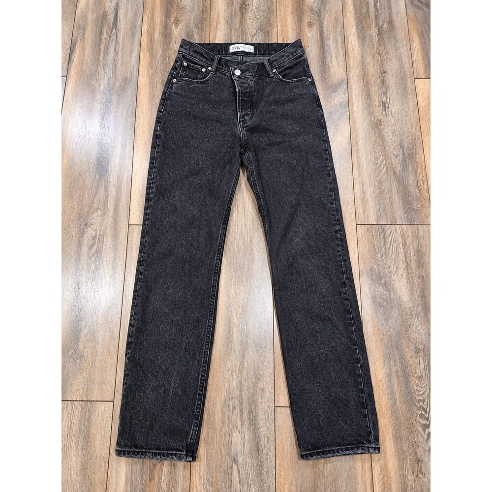 Abercrombie & Fitch The Dad High Rise Jeans Womens 24 00S Black Straight Leg